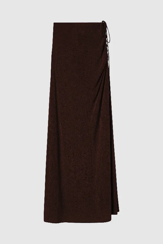 Alyssa Jersey Midi Skirt Emerald Green Jersey Tee