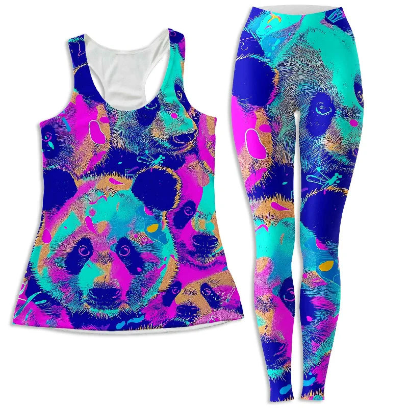 Panda Melt Women's Tank and Leggings Combo summer tank top