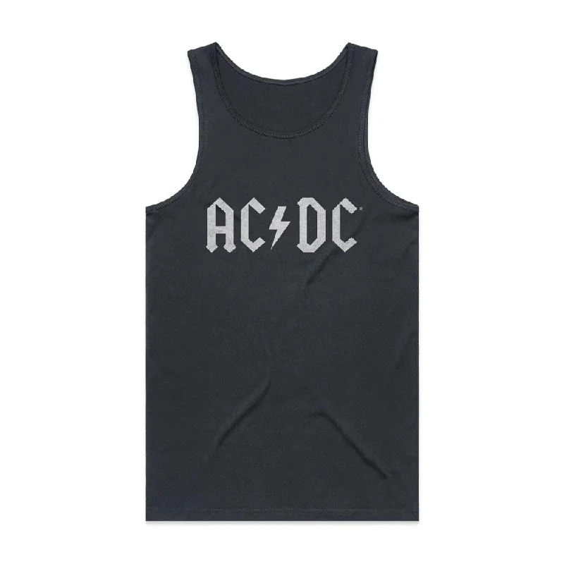 AC/DC - White Logo Black Tank sleep tank top