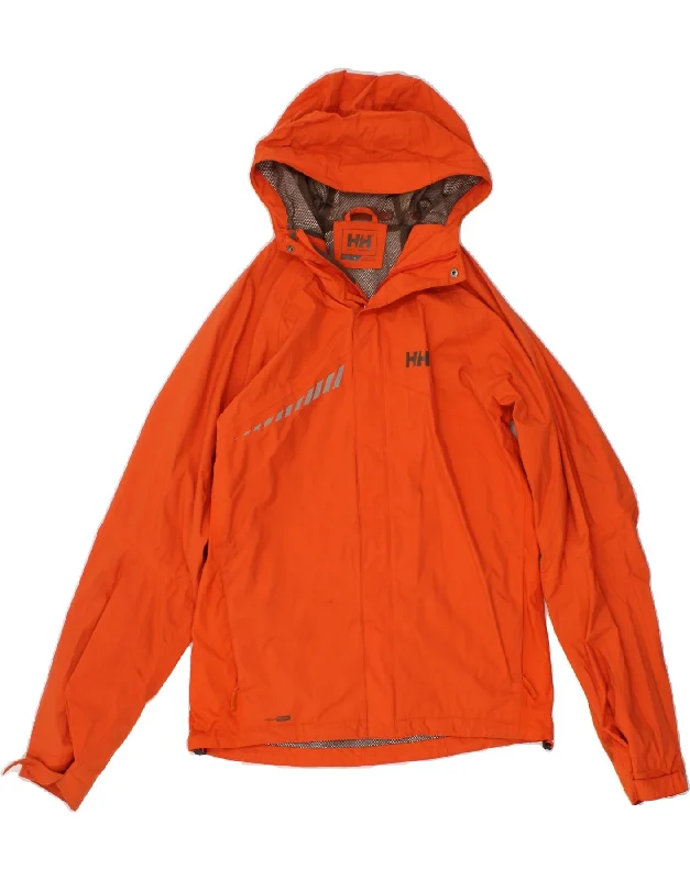 HELLY HANSEN Womens Hooded Rain Jacket UK 10 Small Orange Polyester Mesh Jacket Canvas Jacket Denim Jacket HELLY HANSEN Womens Hooded Rain Jacket UK 10 Small Orange Polyester Mesh Jacket Canvas Jacket Denim Jacket