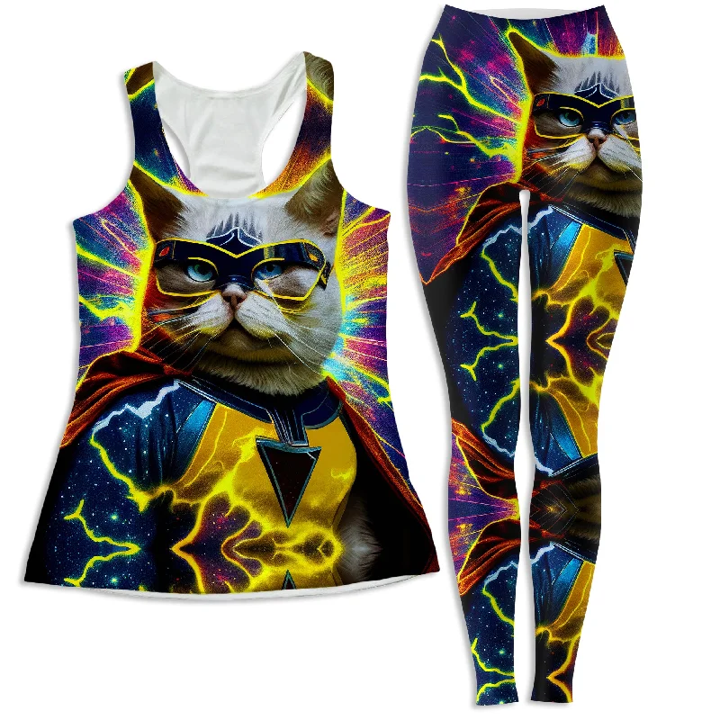 Cat Hero Women's Tank and Leggings Combo sheer tank top