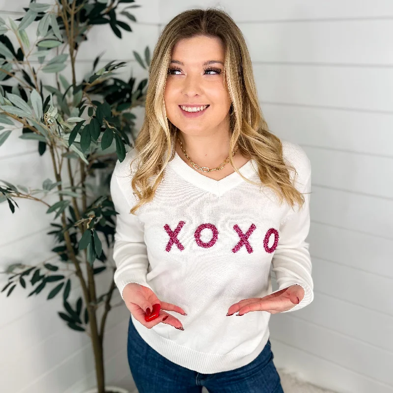 Shimmering Love Cotton Blend Long Sleeve Ivory Avery Mae Sweater Top Spandex Rayon Corduroy Shimmering Love Cotton Blend Long Sleeve Ivory Avery Mae Sweater Top Spandex Rayon Corduroy