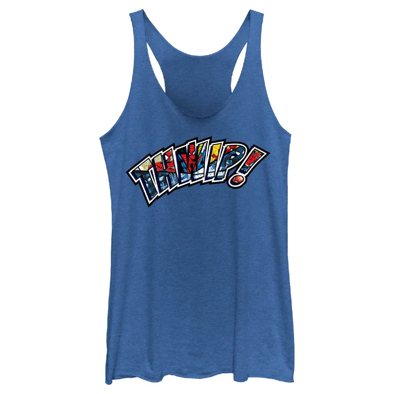 Women's Spider-Man: Beyond Amazing Thwip! Comic Book Panels Racerback Tank Top print tank top Women's Spider-Man: Beyond Amazing Thwip! Comic Book Panels Racerback Tank Top print tank top