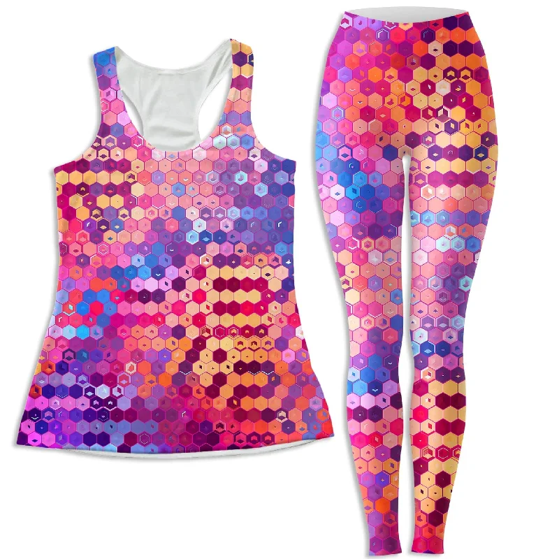 MDNA Women's Tank and Leggings Combo stretchy tank top