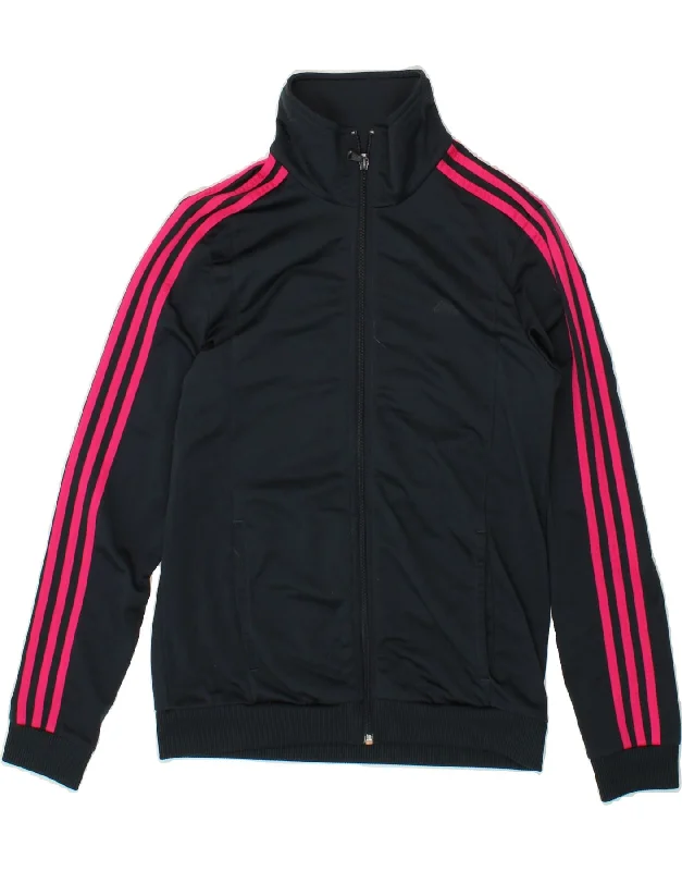 ADIDAS Womens Tracksuit Top Jacket UK 8/10 Small Navy Blue Polyester Faux Fur Jacket Real Fur Jacket Shearling Jacket ADIDAS Womens Tracksuit Top Jacket UK 8/10 Small Navy Blue Polyester Faux Fur Jacket Real Fur Jacket Shearling Jacket