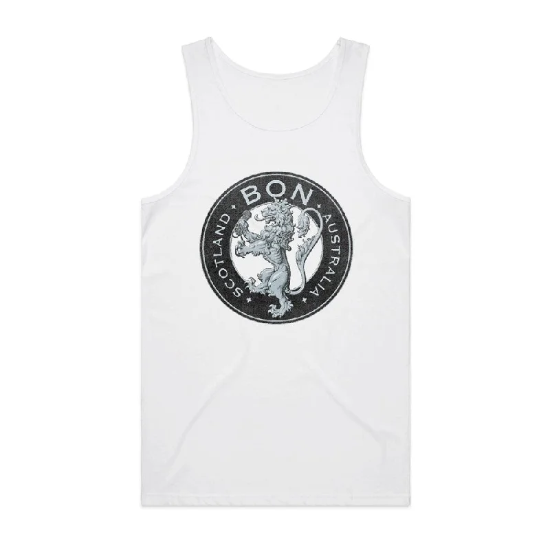 Bon Scott - Crest Logo - White Tank cozy tank top