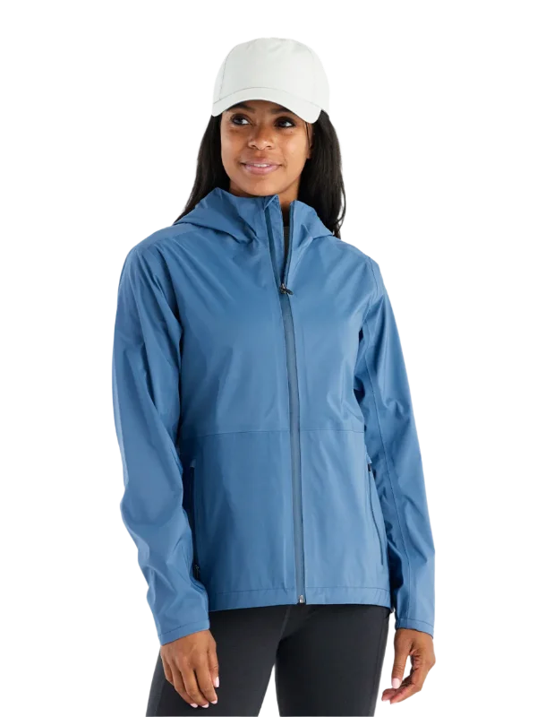 Free Fly - Women's Cloudshield Rain Jacket Front Pockets Side Pockets Patch Pockets