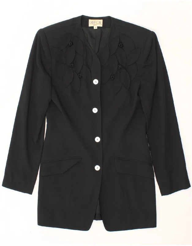 CARTOON Womens Longline 4 Button Blazer Jacket EU 34 XS Black Viscose Rayon Jacket Velvet Jacket Corduroy Jacket CARTOON Womens Longline 4 Button Blazer Jacket EU 34 XS Black Viscose Rayon Jacket Velvet Jacket Corduroy Jacket
