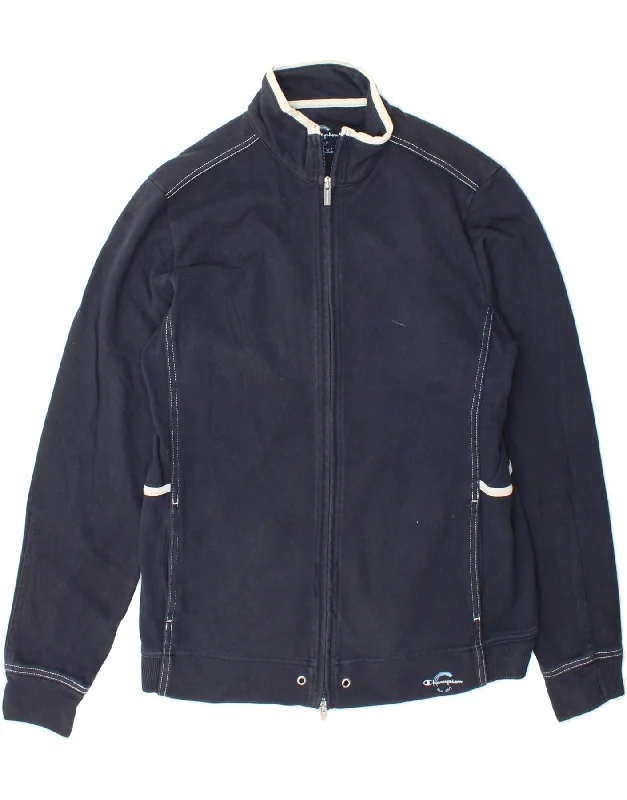 CHAMPION Womens Tracksuit Top Jacket UK 18 XL Navy Blue Cotton Wool Fabric Cashmere Fabric Tweed Fabric CHAMPION Womens Tracksuit Top Jacket UK 18 XL Navy Blue Cotton Wool Fabric Cashmere Fabric Tweed Fabric
