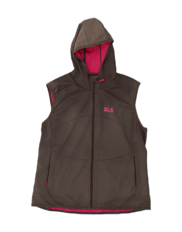 JACK WOLFSKIN Womens Hooded Tracksuit Top Jacket UK 18/20 XL Grey V-Neck Jacket Boat Neck Jacket Square Neck Jacket JACK WOLFSKIN Womens Hooded Tracksuit Top Jacket UK 18/20 XL Grey V-Neck Jacket Boat Neck Jacket Square Neck Jacket