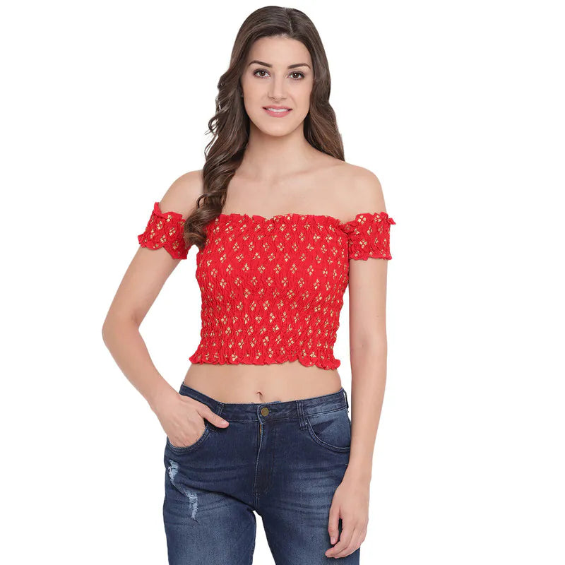 Aawari Rayon Crop Top For Girls and Women AM079-005-AM079-005 Front Pockets Side Pockets Patch Pockets