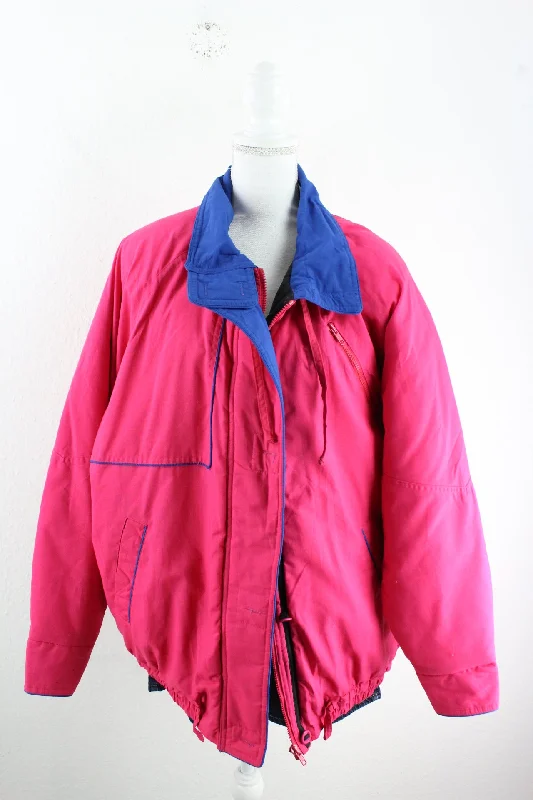 Vintage Pink Jacket (M) Rayon Jacket Velvet Jacket Corduroy Jacket