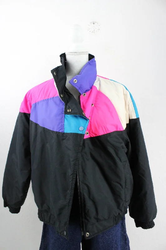 Vintage Ski Jacket (M) Satin Jacket Silk Jacket Chiffon Jacket