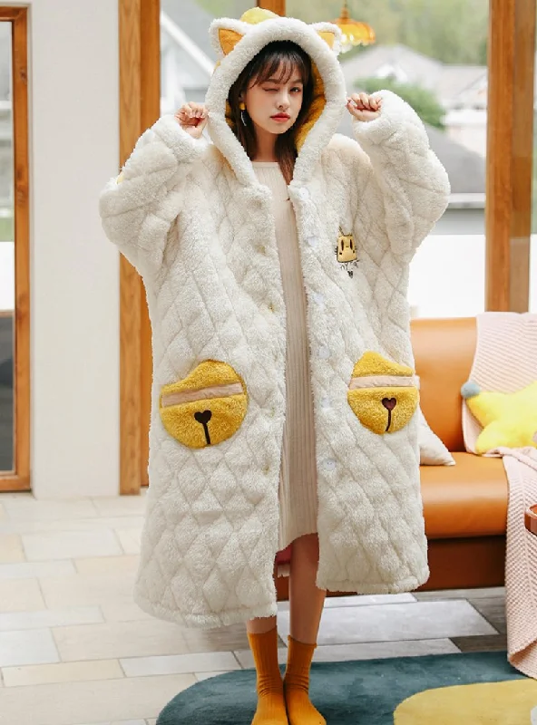 WOMEN'S THICK WARM THREE-LAYER FLANNEL COTTON-PADDED JACKET Fleece Jacket Down Jacket Parka WOMEN'S THICK WARM THREE-LAYER FLANNEL COTTON-PADDED JACKET Fleece Jacket Down Jacket Parka