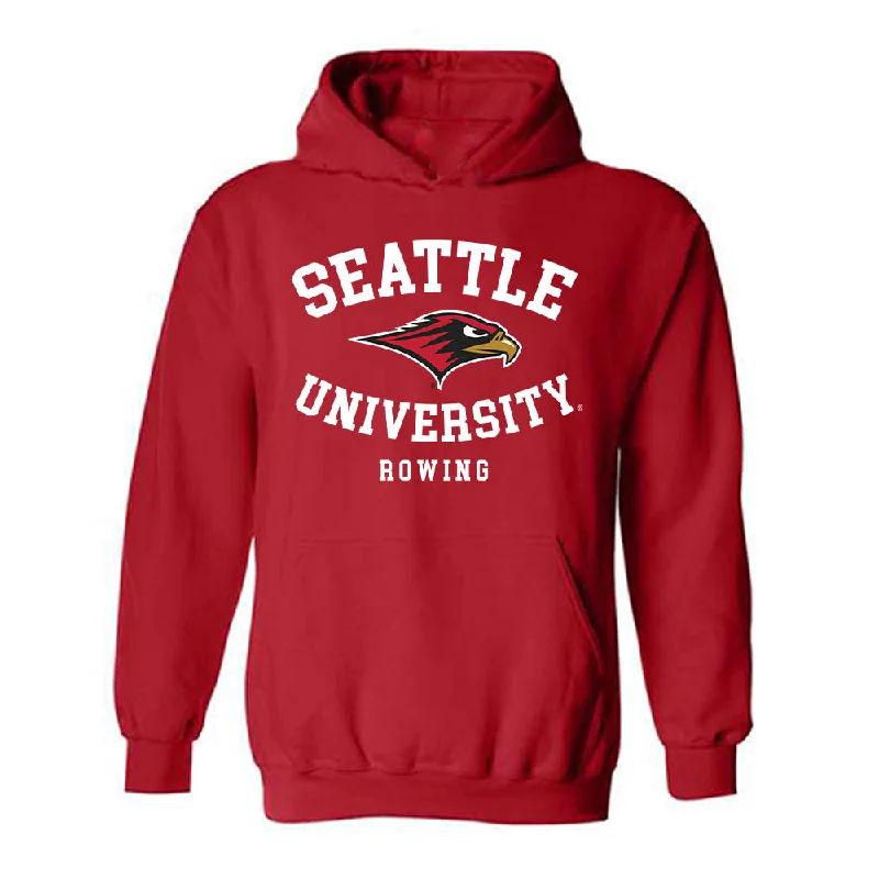Seattle - NCAA Women's Rowing : Mary O'Malley - Classic Shersey Hooded Sweatshirt Hoodie with Cuffed Sleeves Snug Secure Seattle - NCAA Women's Rowing : Mary O'Malley - Classic Shersey Hooded Sweatshirt Hoodie with Cuffed Sleeves Snug Secure