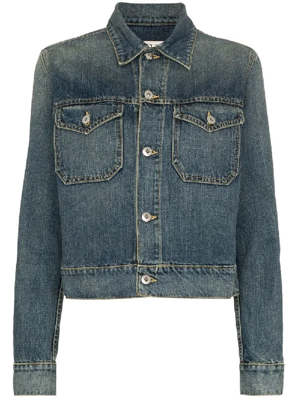 kaila faded denim jacket Cardigan Sweater Pullover