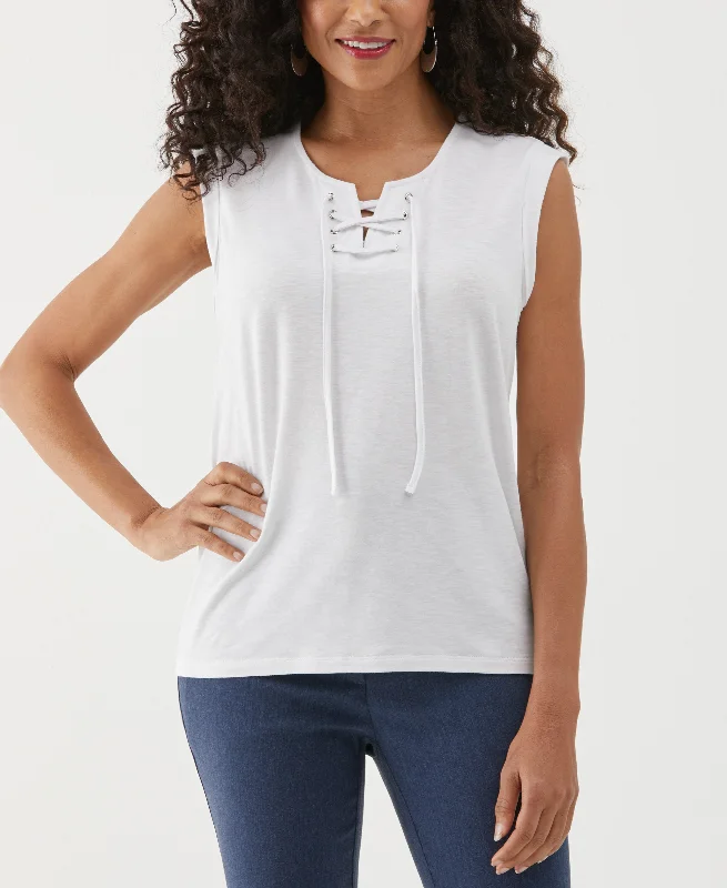 Lace-Up Tank Top sleep tank top