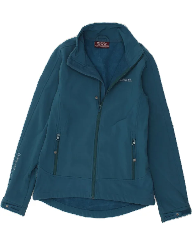 MOUNTAIN WAREHOUSE Womens Tracksuit Top Jacket UK 12 Medium  Blue Hoodie Zip-Up Jacket Button-Up Jacket