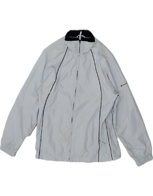CHAMPION Womens Tracksuit Top Jacket UK 14 Medium Blue Polyester Satin Jacket Silk Jacket Chiffon Jacket CHAMPION Womens Tracksuit Top Jacket UK 14 Medium Blue Polyester Satin Jacket Silk Jacket Chiffon Jacket