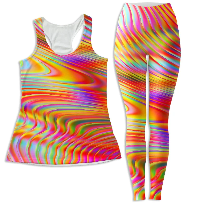 Afternoon Delight Women's Tank and Leggings Combo halter tank top