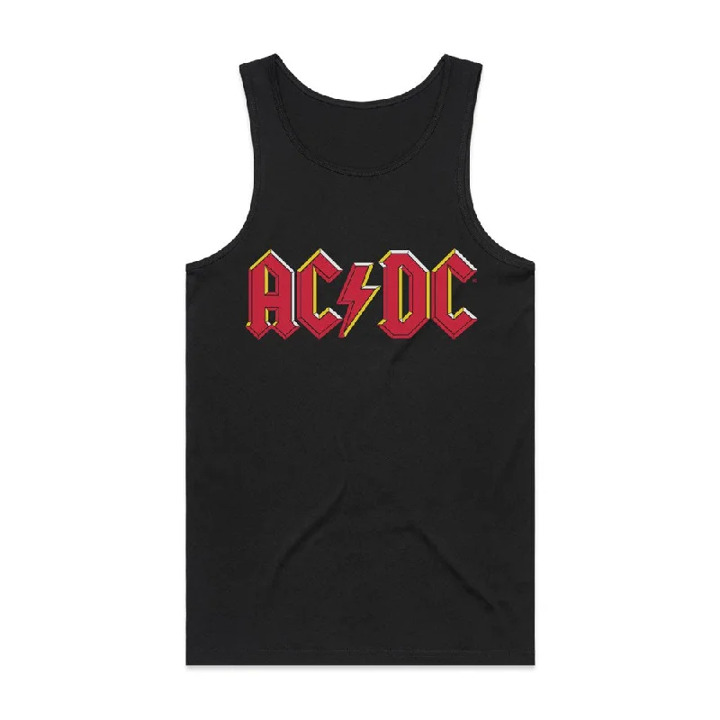 AC/DC - Classic Logo Black Tank lounge tank top