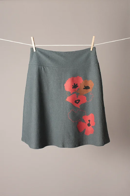 Poppy Shapes Skirt velvet skirt luxurious