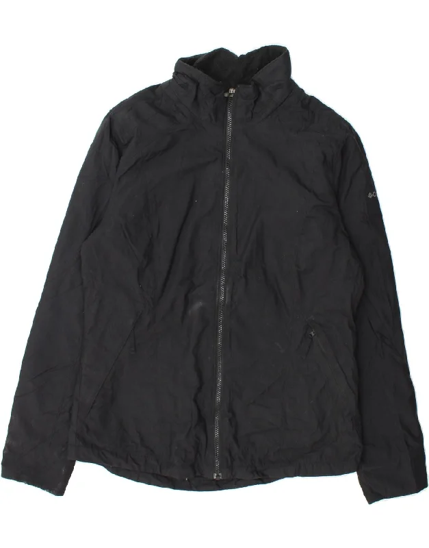 COLUMBIA Womens Windbreaker Jacket UK 14 Medium Black Nylon Nylon Fabric Polyester Fabric Spandex Fabric COLUMBIA Womens Windbreaker Jacket UK 14 Medium Black Nylon Nylon Fabric Polyester Fabric Spandex Fabric