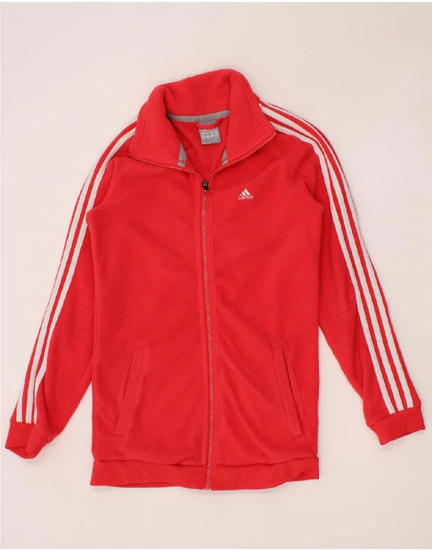 ADIDAS Womens Fleece Jacket UK 8/10 Small Pink Polyester Jacket Blazer Coat