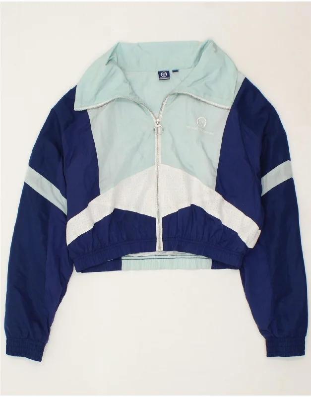 SERGIO TACCHINI Womens Tracksuit Top Jacket UK 16 Large Navy Blue Wool Jacket Cashmere Jacket Tweed Jacket SERGIO TACCHINI Womens Tracksuit Top Jacket UK 16 Large Navy Blue Wool Jacket Cashmere Jacket Tweed Jacket