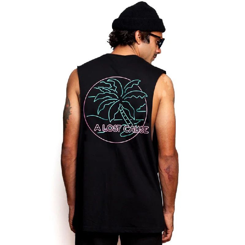 Palm Tree Neon Dreams Tank Top mesh tank top