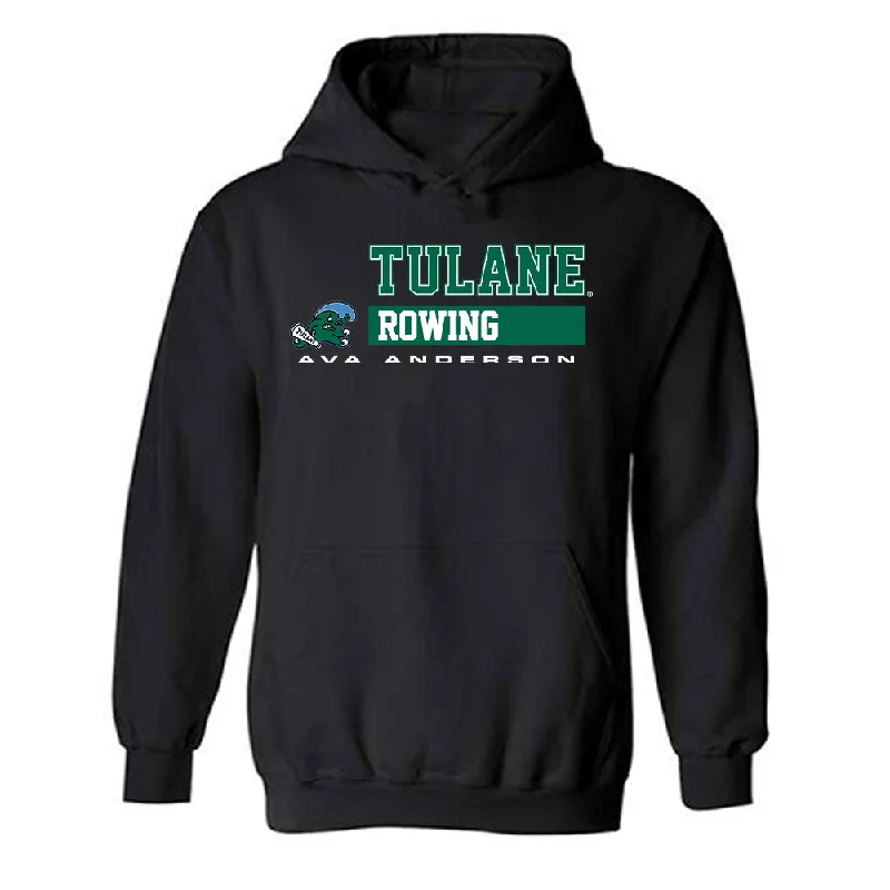 Tulane - NCAA Women's Rowing : Ava Anderson - Classic Fashion Shersey Hooded Sweatshirt Hoodie with Embroidery Detailed Premium Tulane - NCAA Women's Rowing : Ava Anderson - Classic Fashion Shersey Hooded Sweatshirt Hoodie with Embroidery Detailed Premium