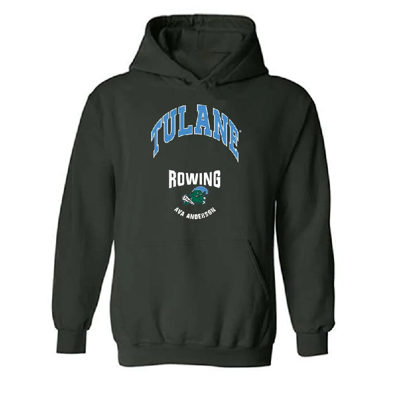 Tulane - NCAA Women's Rowing : Ava Anderson - Classic Fashion Shersey Hooded Sweatshirt Oversized Hoodie Comfort Casual Tulane - NCAA Women's Rowing : Ava Anderson - Classic Fashion Shersey Hooded Sweatshirt Oversized Hoodie Comfort Casual
