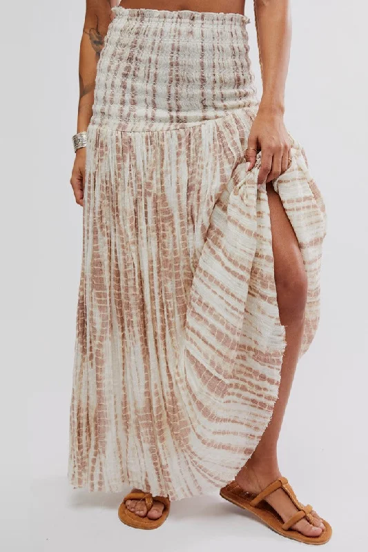 Ravenna Printed Convertible Maxi Skirt chiffon skirt floaty