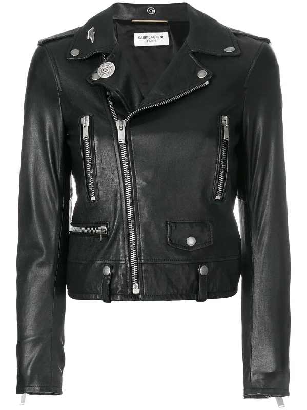 zipped fitted biker jacket Denim Jacket Leather Jacket Suede Jacket