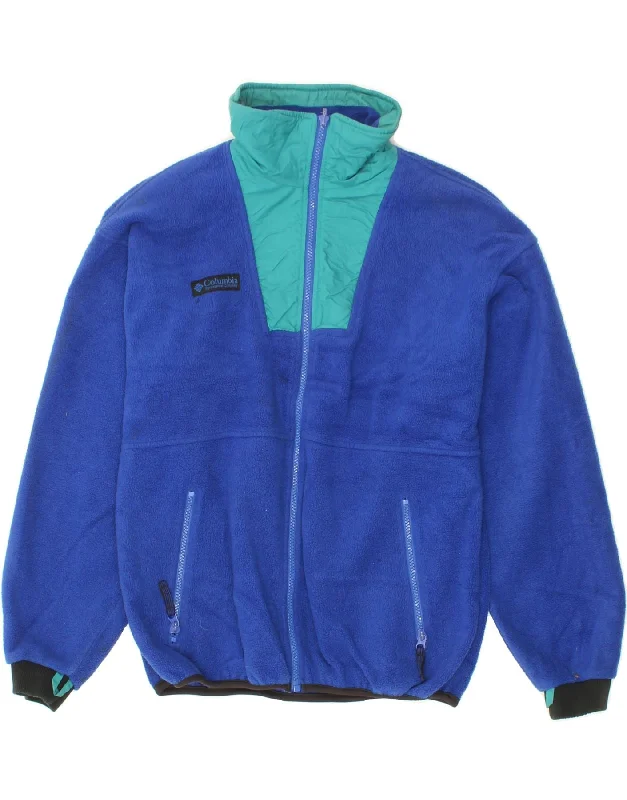 COLUMBIA Womens Fleece Jacket UK 14 Medium Blue Colourblock Polyester Fitted Jacket Loose Jacket Oversized Jacket COLUMBIA Womens Fleece Jacket UK 14 Medium Blue Colourblock Polyester Fitted Jacket Loose Jacket Oversized Jacket