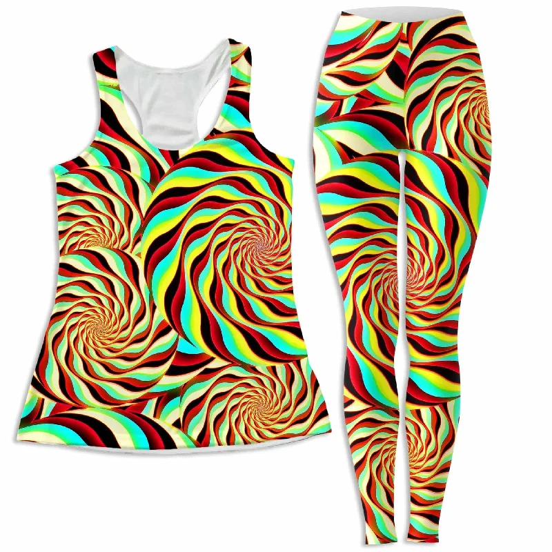 Pineal Swirl Women's Tank and Leggings Combo pastel tank top