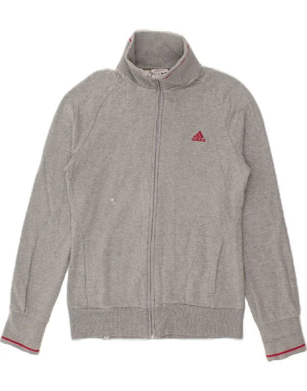 ADIDAS Womens Tracksuit Top Jacket UK 12 Medium Grey Cotton Denim Jacket Leather Jacket Suede Jacket ADIDAS Womens Tracksuit Top Jacket UK 12 Medium Grey Cotton Denim Jacket Leather Jacket Suede Jacket