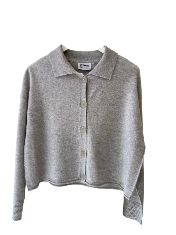 Women's Chelsea Sweater In Heather Grey Nylon Fabric Polyester Fabric Spandex Fabric Women's Chelsea Sweater In Heather Grey Nylon Fabric Polyester Fabric Spandex Fabric