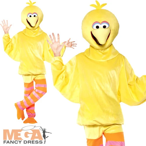 Mens & Ladies Big Bird Sesame Street Yellow Bird 80s Fancy Dress TV Costume Tunics Leisure comfortable Mens & Ladies Big Bird Sesame Street Yellow Bird 80s Fancy Dress TV Costume Tunics Leisure comfortable
