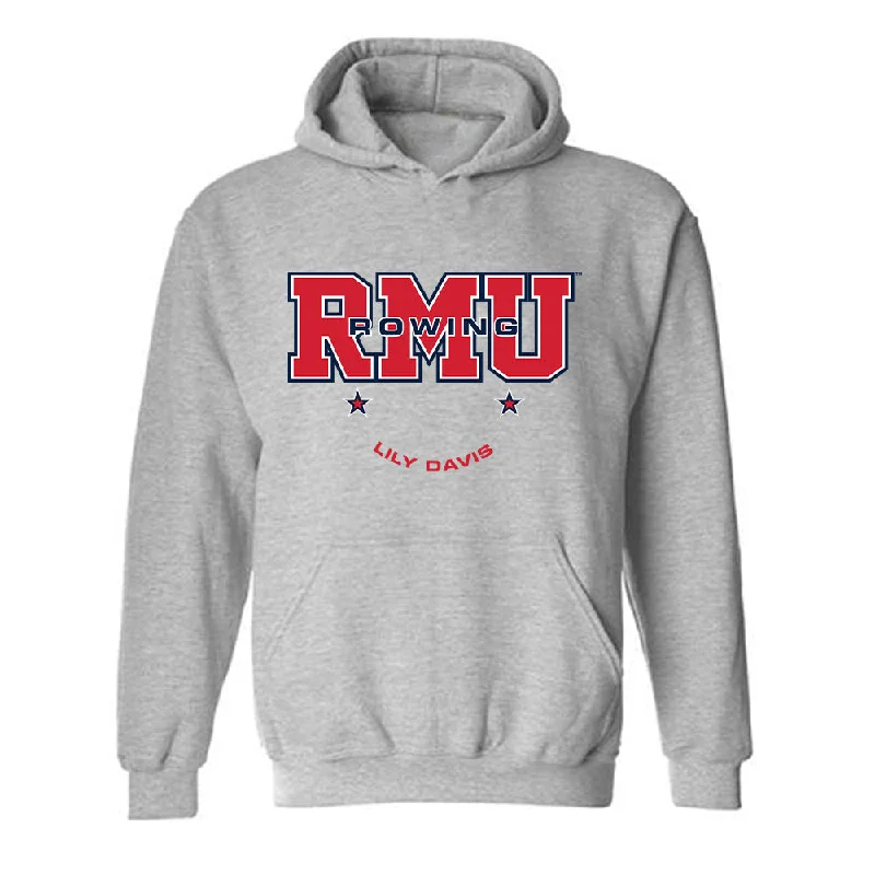 Robert Morris - NCAA Women's Rowing : Lily Davis - Classic Fashion Shersey Hooded Sweatshirt Hoodie with Relaxed Fit Easy Casual Robert Morris - NCAA Women's Rowing : Lily Davis - Classic Fashion Shersey Hooded Sweatshirt Hoodie with Relaxed Fit Easy Casual