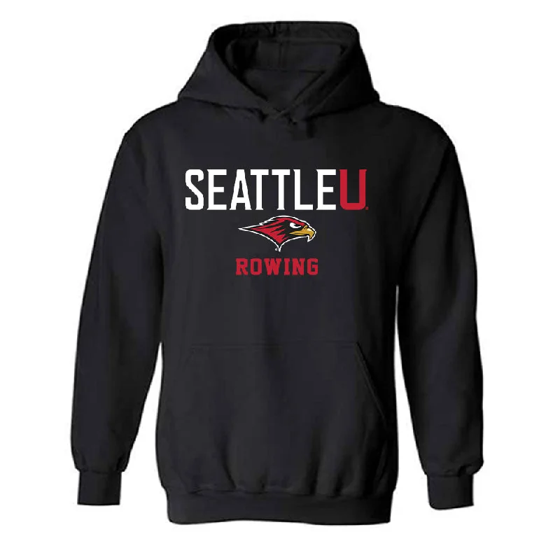 Seattle - NCAA Women's Rowing : Mary O'Malley - Classic Shersey Hooded Sweatshirt Hoodie with Set-In Sleeves Structured Classic Seattle - NCAA Women's Rowing : Mary O'Malley - Classic Shersey Hooded Sweatshirt Hoodie with Set-In Sleeves Structured Classic