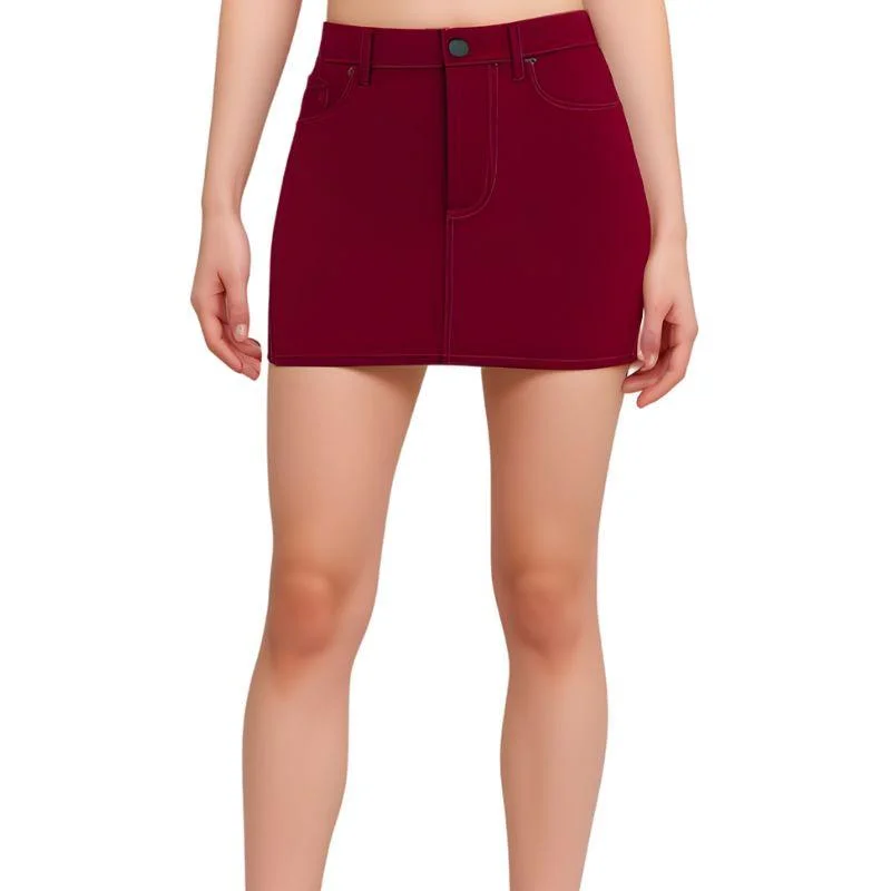 Copenhagen Rosewood Mini Stretch Denim Skirt - Airline Series spandex blend skirt