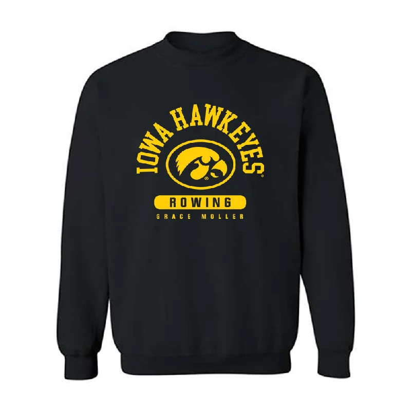 Iowa - NCAA Women's Rowing : Grace Moller - Classic Fashion Crewneck Sweatshirt Hoodie with Applique Textured Unique