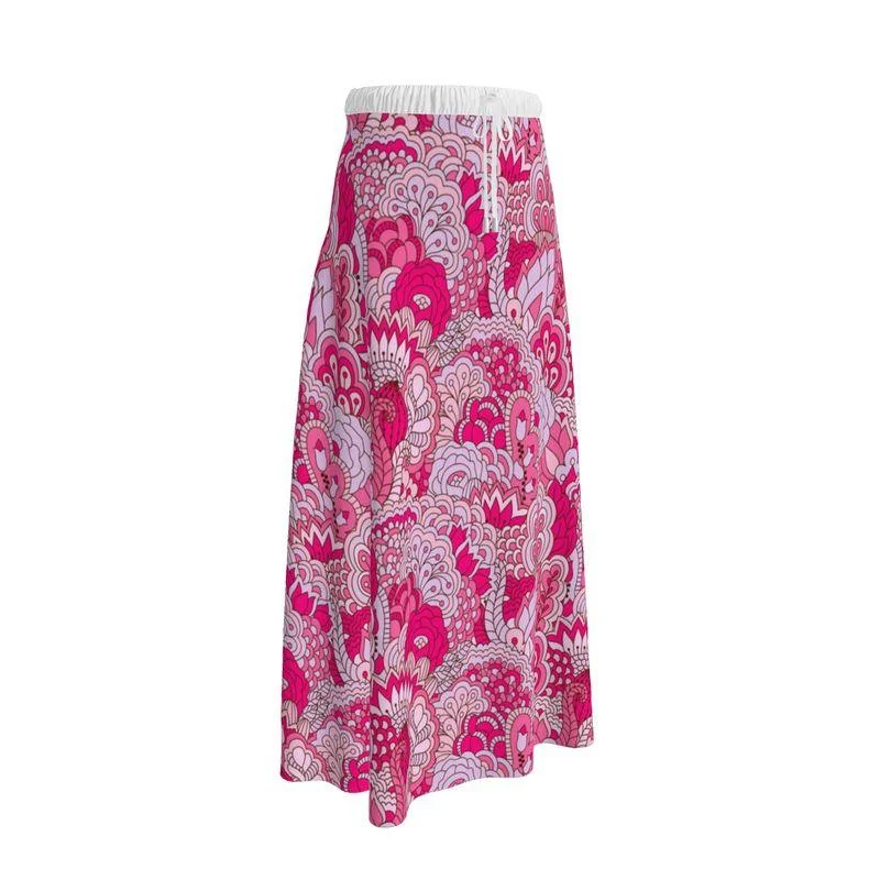 Orbi Maxi Skirt - Crepe or Muslin linen skirt natural