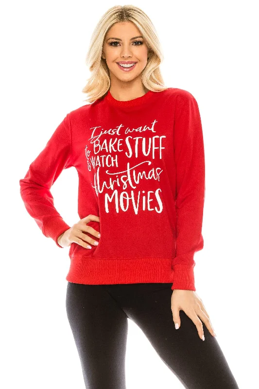 Holiday Christmas Baking Themed Sweatshirt with Bonus Oven Mitt and Potholder Gift Set Hoodie with Hem Raw Edge Edgy Unfinished