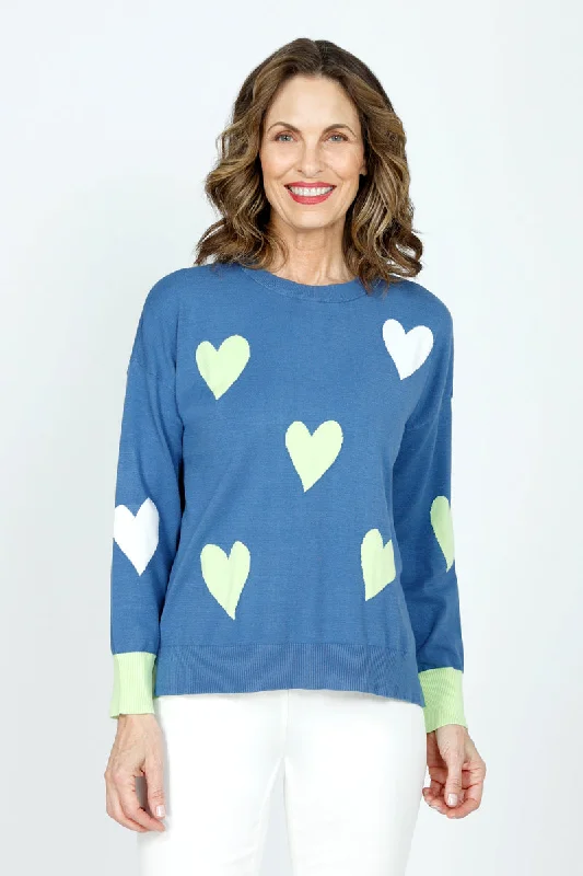 Ten Oh 8 Hearts Crew Sweater Stylish Fashionable Trendy