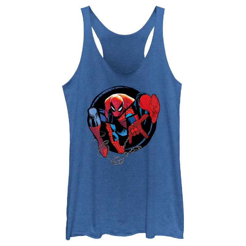 Women's Spider-Man: Beyond Amazing Web Slinger Circle Racerback Tank Top basic tank top Women's Spider-Man: Beyond Amazing Web Slinger Circle Racerback Tank Top basic tank top