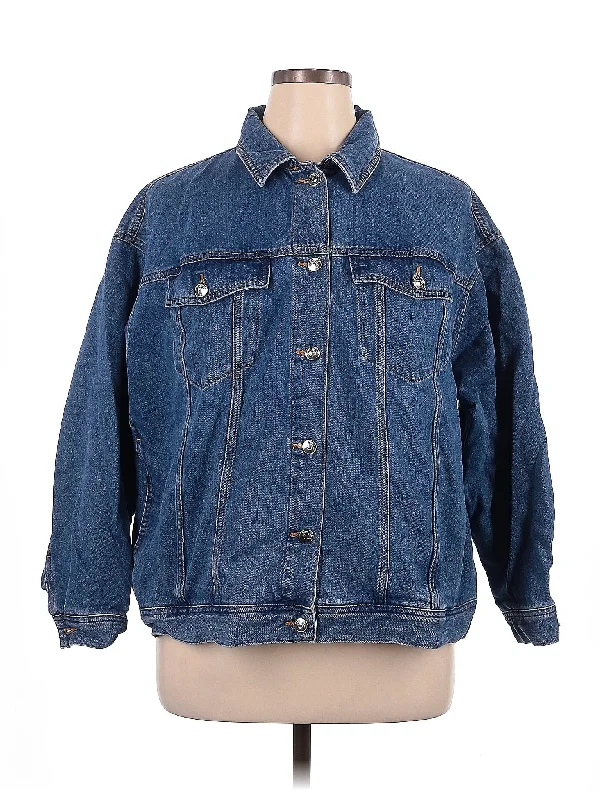 Denim Jacket Zip Front Button Front Snap Front