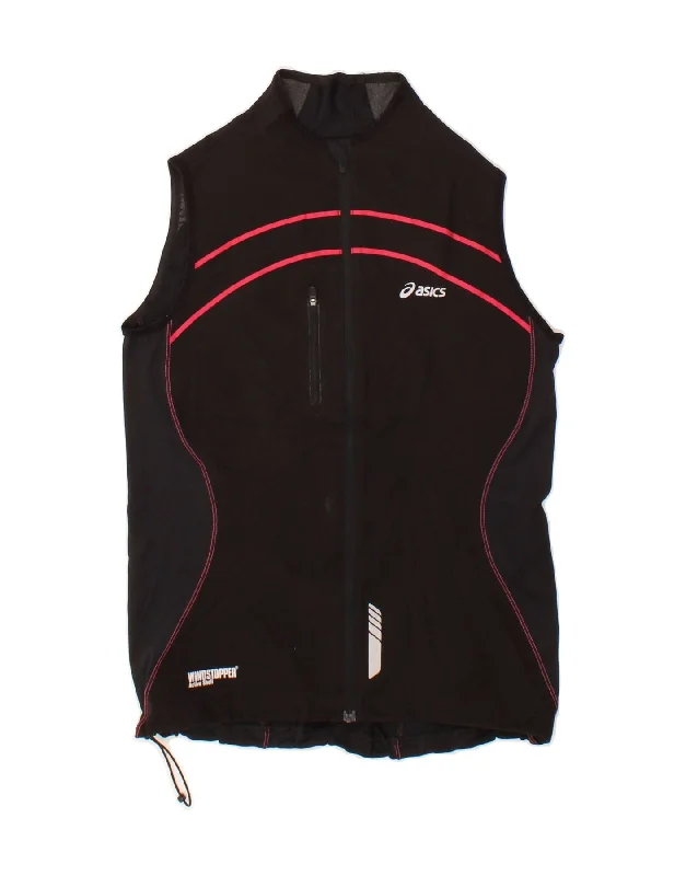 ASICS Womens Sleeveless Tracksuit Top Jacket UK 10 Small Black Polyester Mesh Jacket Canvas Jacket Denim Jacket ASICS Womens Sleeveless Tracksuit Top Jacket UK 10 Small Black Polyester Mesh Jacket Canvas Jacket Denim Jacket