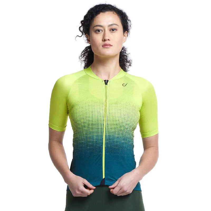 Velocio Halftone Ultralight Short Sleeve Jersey Mint Green Jersey Tee